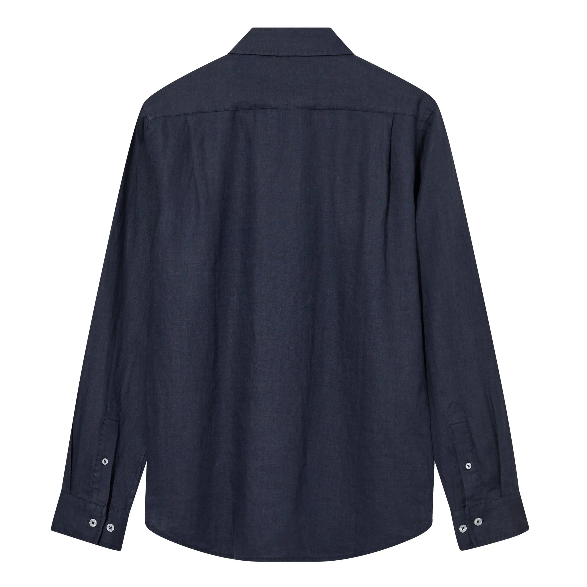 Mos Mosh Gallery Theo Linen Shirt Mood Indigo - Image 3