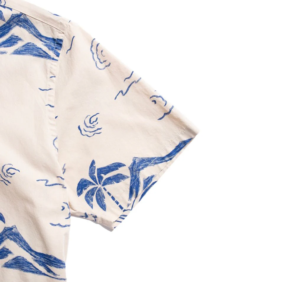 Nudie Jeans Arvid Waves Hawaii Shirt Ecru - Image 5