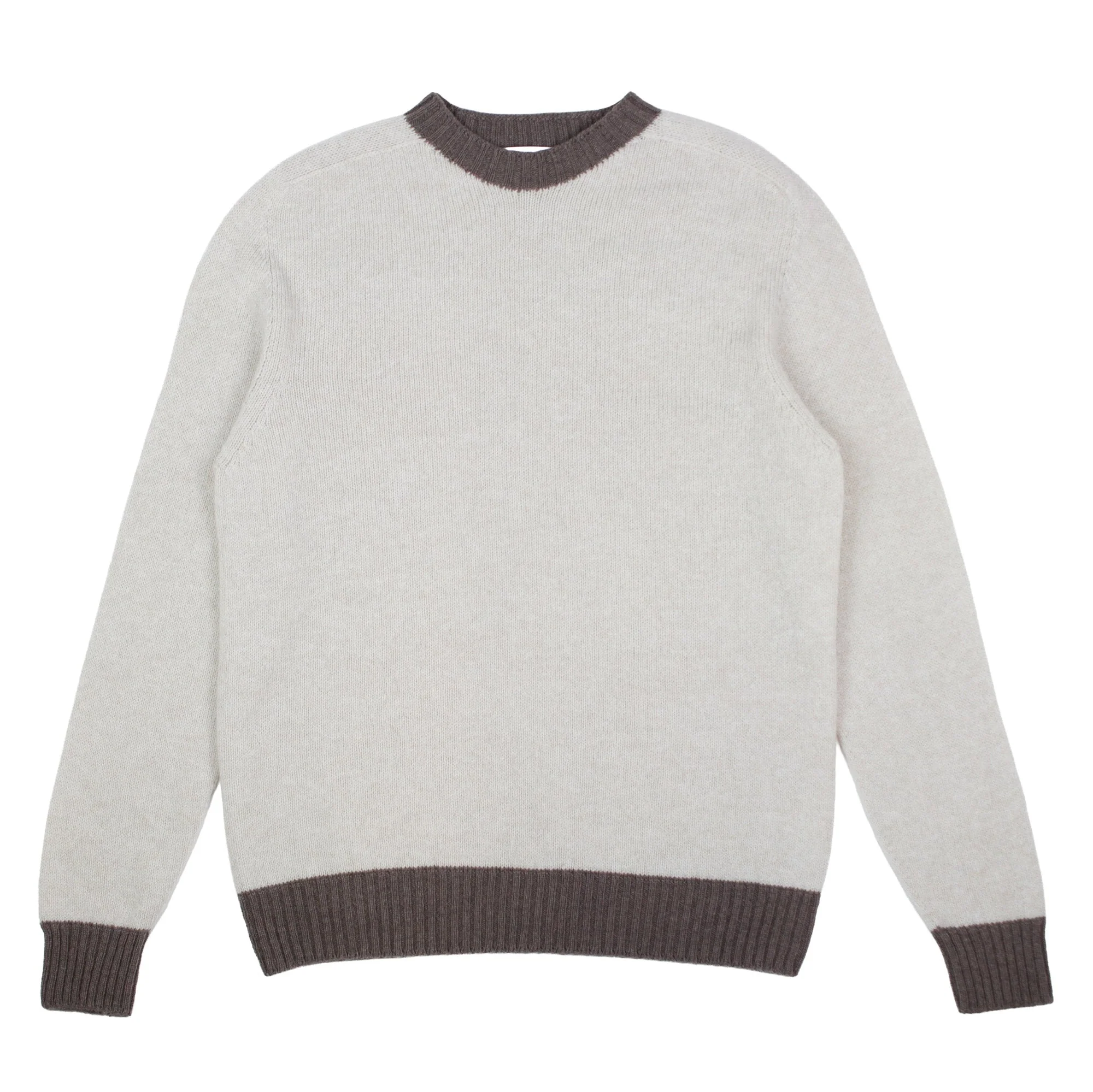 Origin Knitwear Seamless Contrast Knit Swansdown / Wildebeest