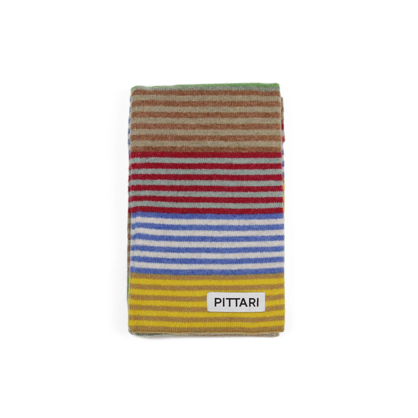 Pittari Knitwear Multi Stripe Scarf Yellows & Browns