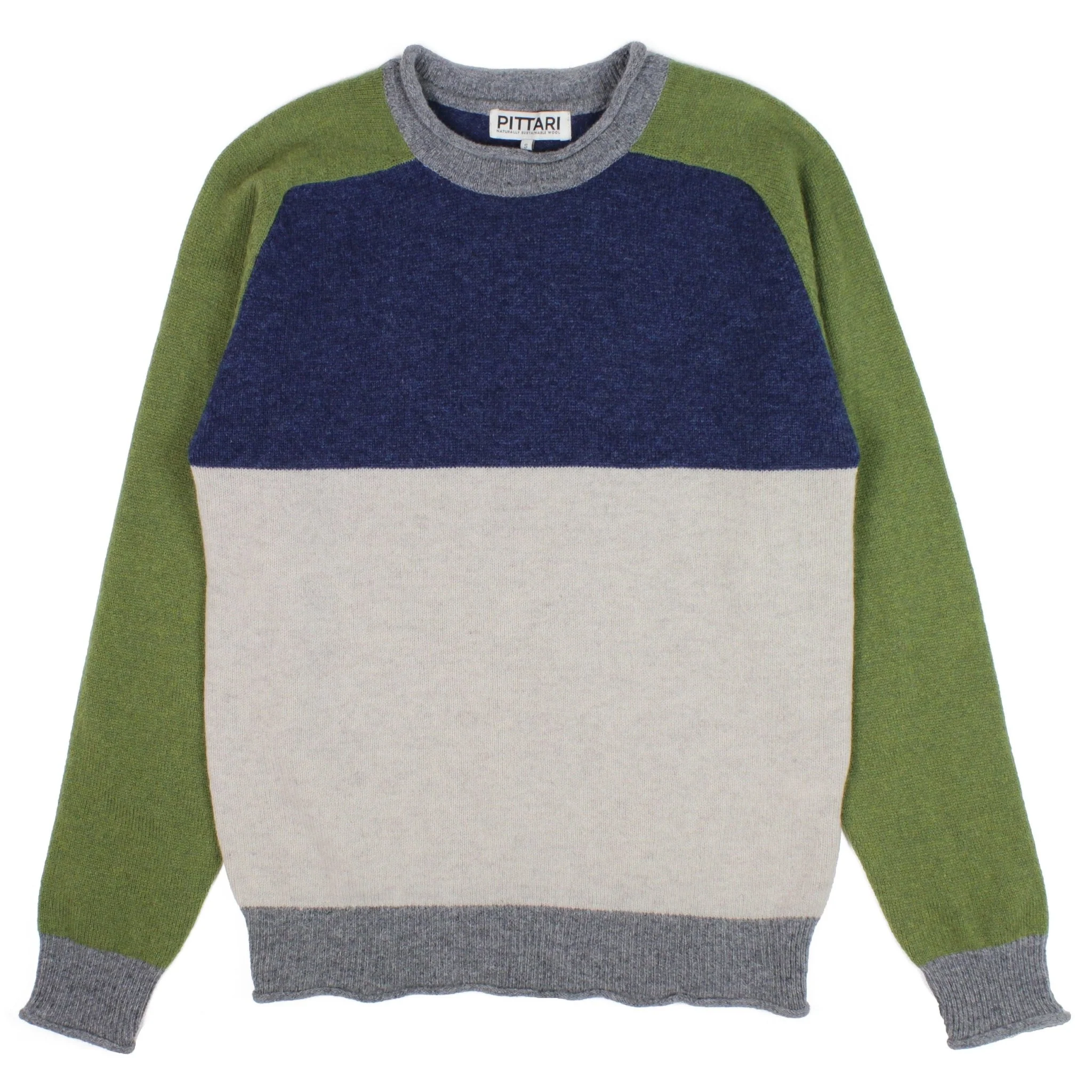 Pittari Knitwear Tilt Classic with Contrast Green / Clay Stripe Sweater