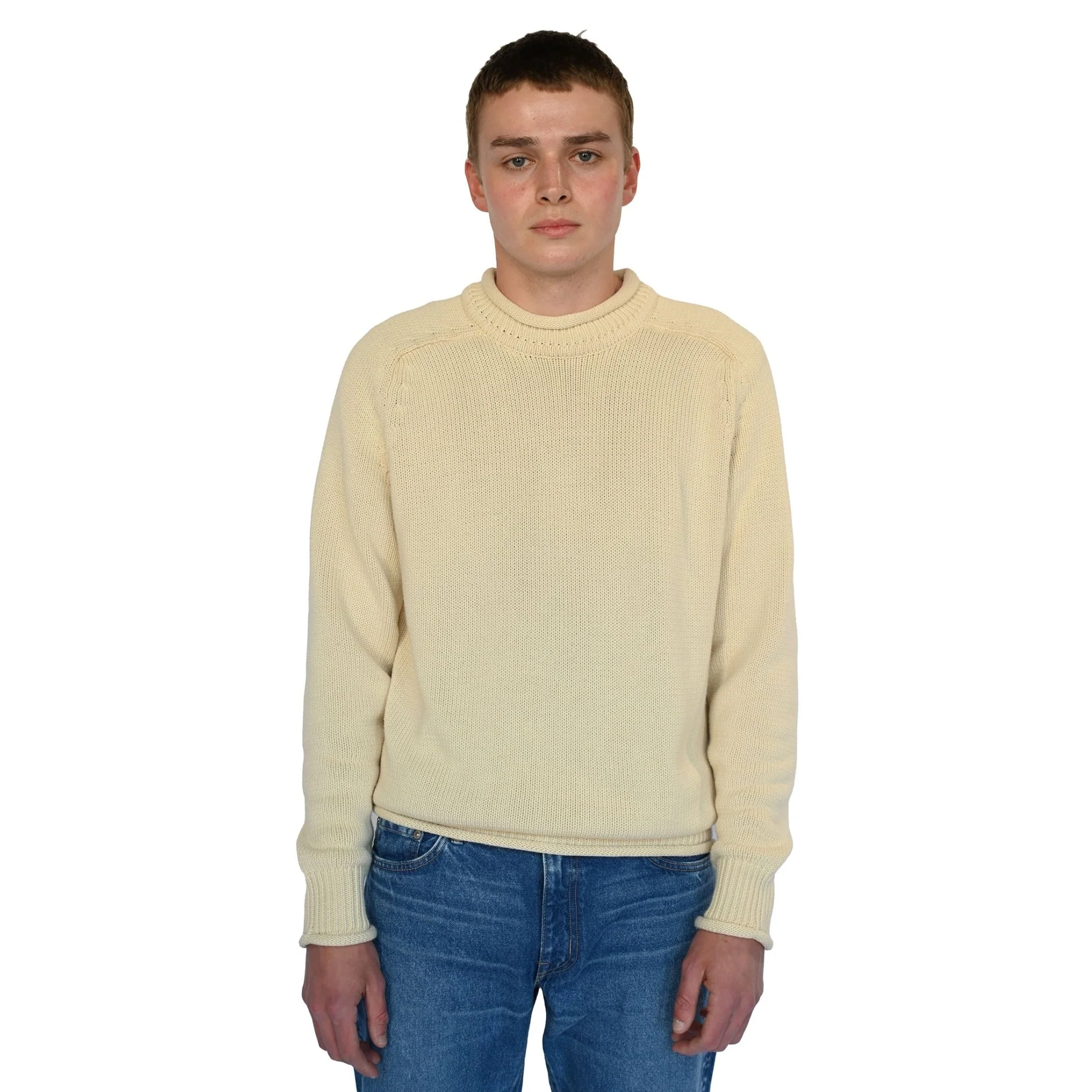 Pittari Knitwear Usk Cotton Sweater Straw - Image 2