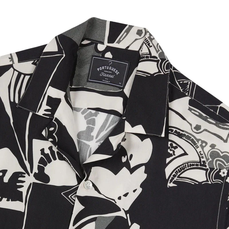 Portuguese Flannel Cuca Tencel Shirt Black - Image 3