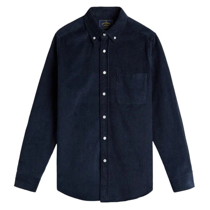 Portuguese Flannel Lobo Navy Cord Shirt Navy