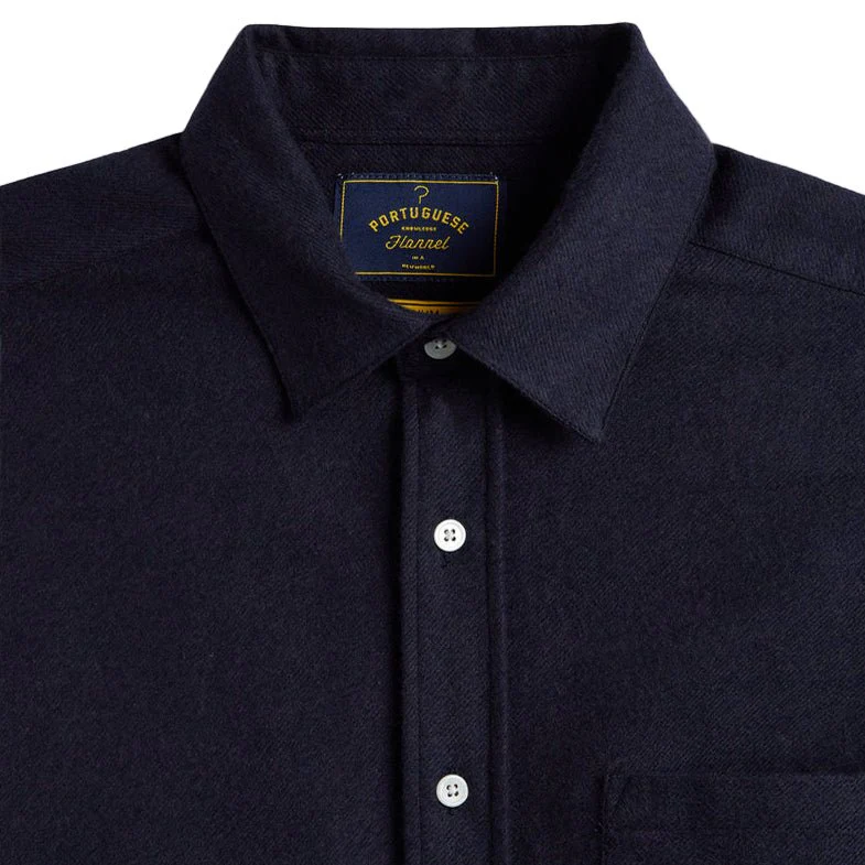 Portuguese Flannel Teca 2.0 Flannel Shirt Navy - Image 2