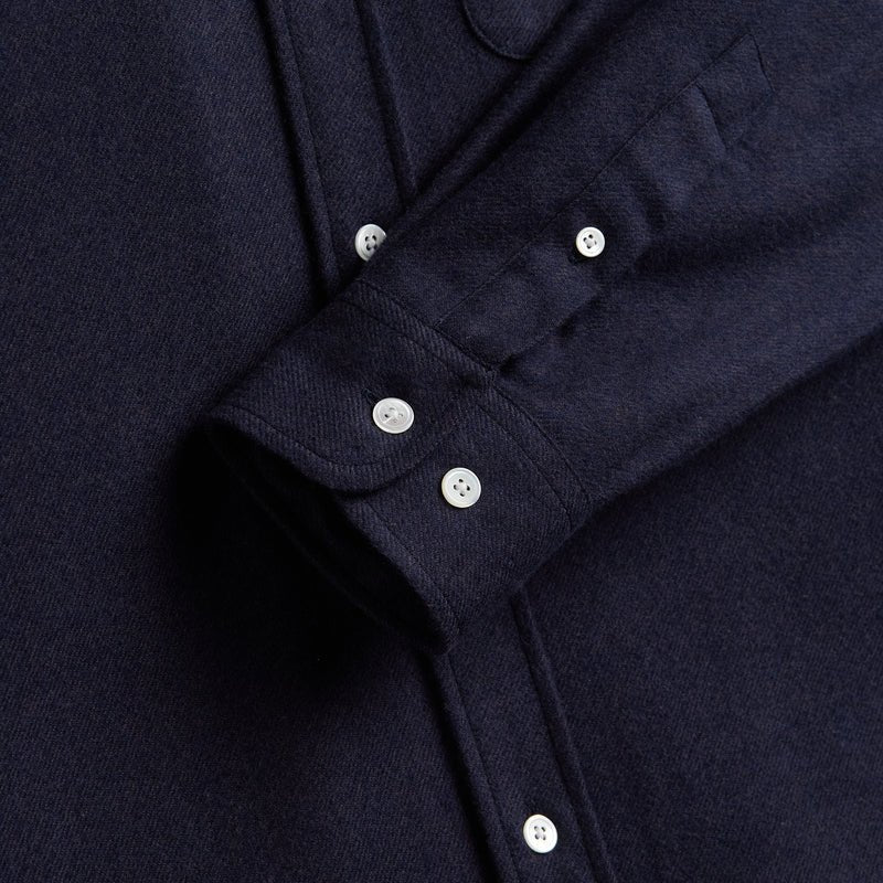 Portuguese Flannel Teca 2.0 Flannel Shirt Navy - Image 3