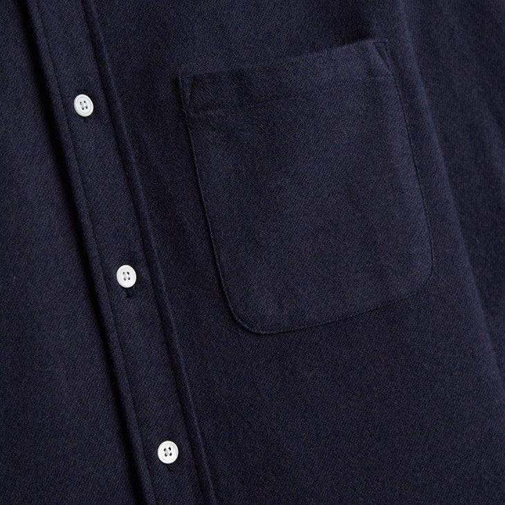 Portuguese Flannel Teca 2.0 Flannel Shirt Navy - Image 4