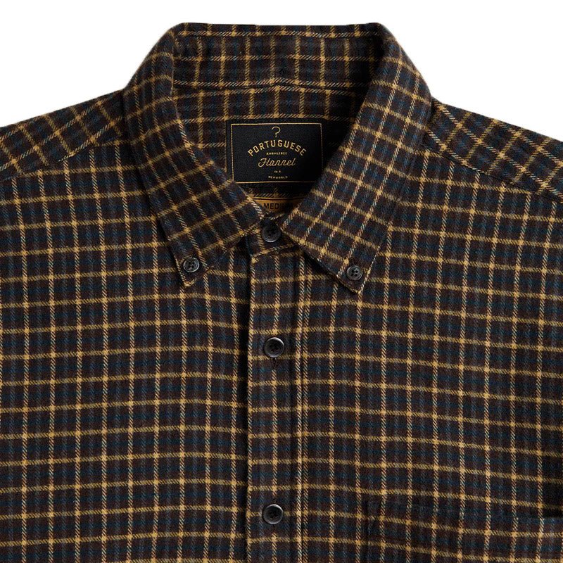 Portuguese Flannel Terra Flannel Check Shirt Brown - Image 2