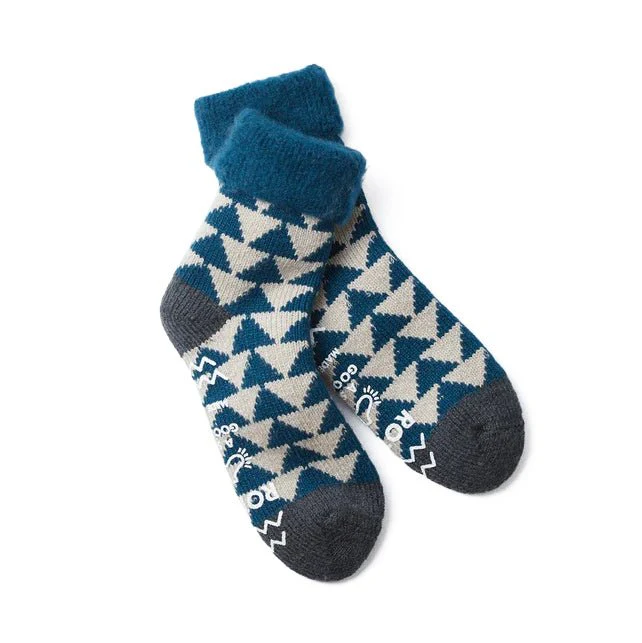 RoToTo Comfy Room Socks Blue Green/Charcoal - Image 2