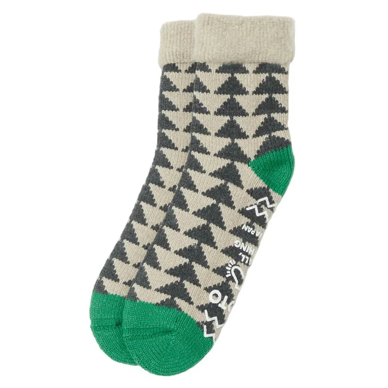 RoToTo Comfy Room Socks Charcoal / Green