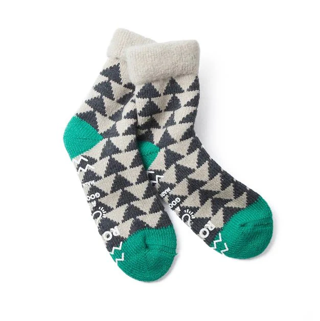 RoToTo Comfy Room Socks Charcoal / Green - Image 2