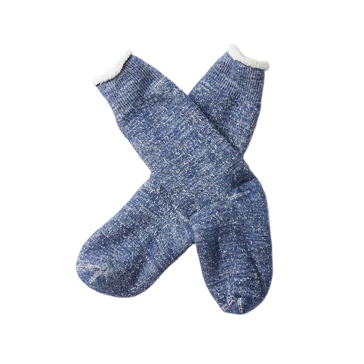 RoToTo Double Face Crew Socks Deep Ocean - Image 3