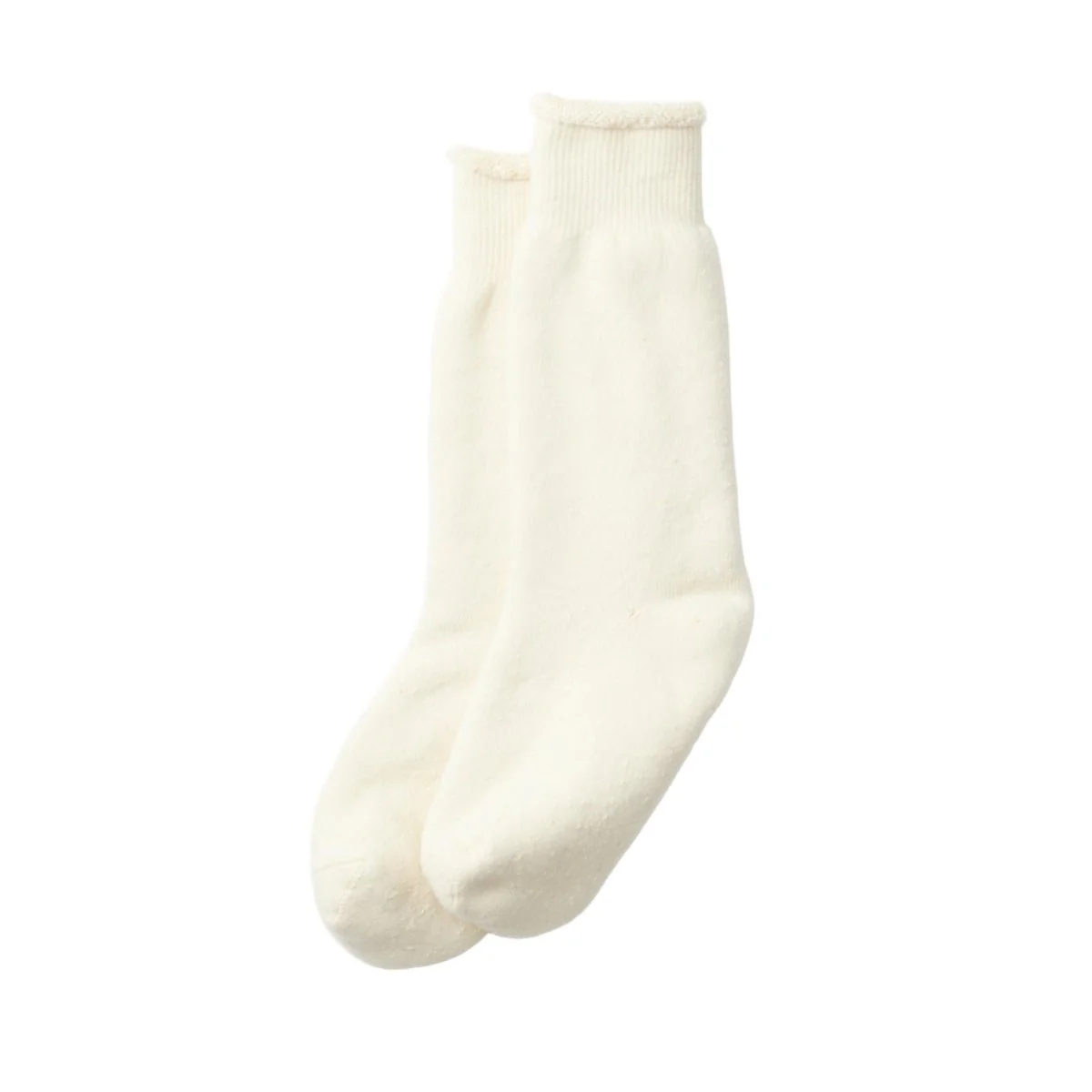 RoToTo Double Face Crew Socks Ivory - Image 2