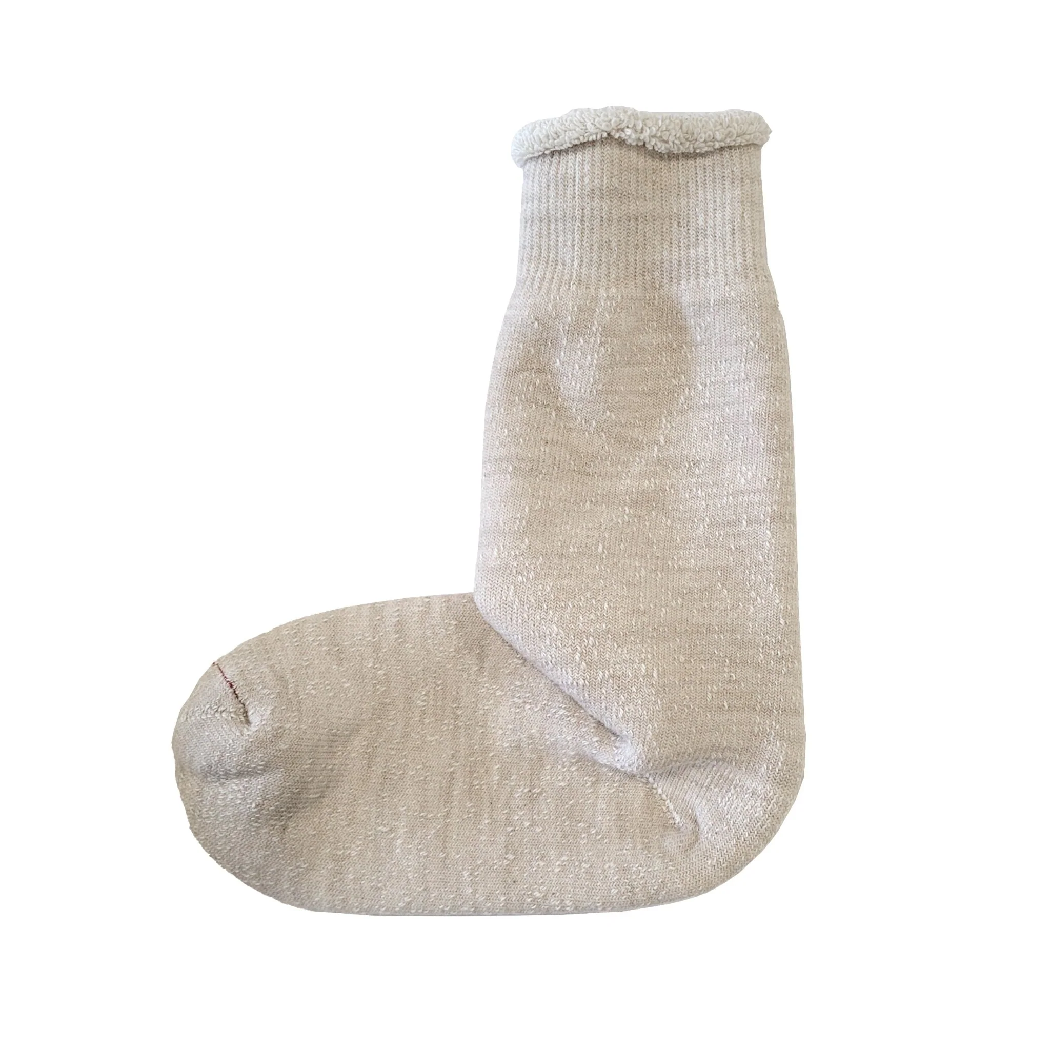 RoToTo Double Face Crew Socks Oatmeal - Image 2