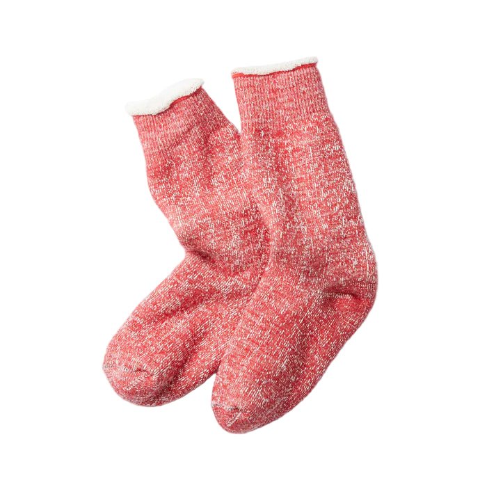 RoToTo Double Face Crew Socks Red - Image 3