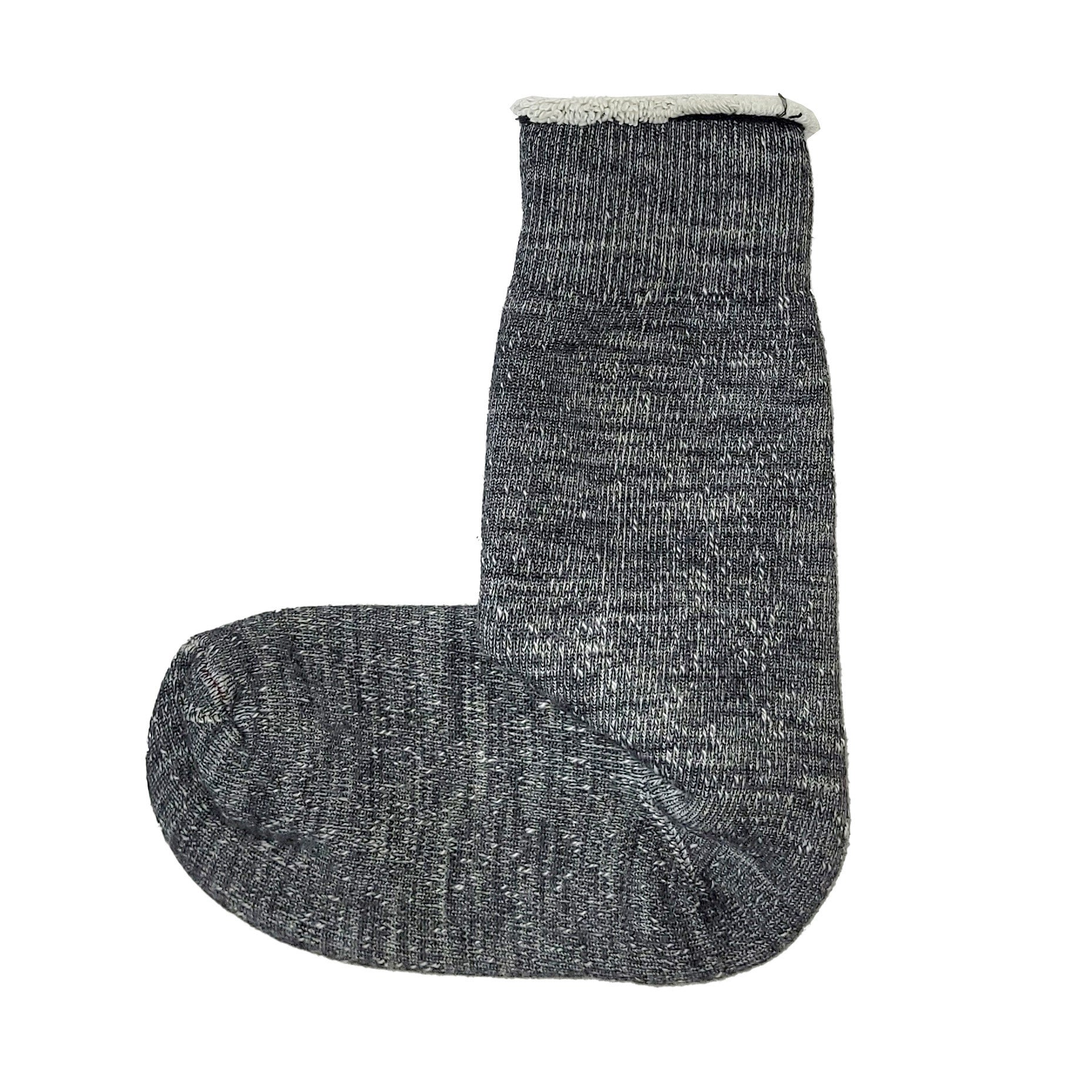 RoToTo Double Face Crew Socks Charcoal - Image 3
