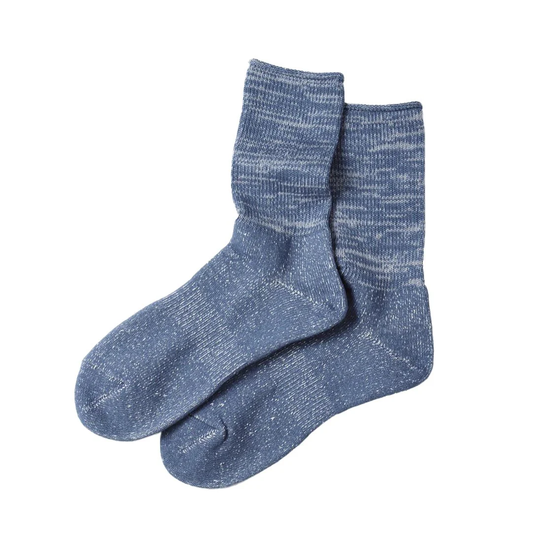 RoToTo Washi Pile Crew Socks Slate Blue - Image 4