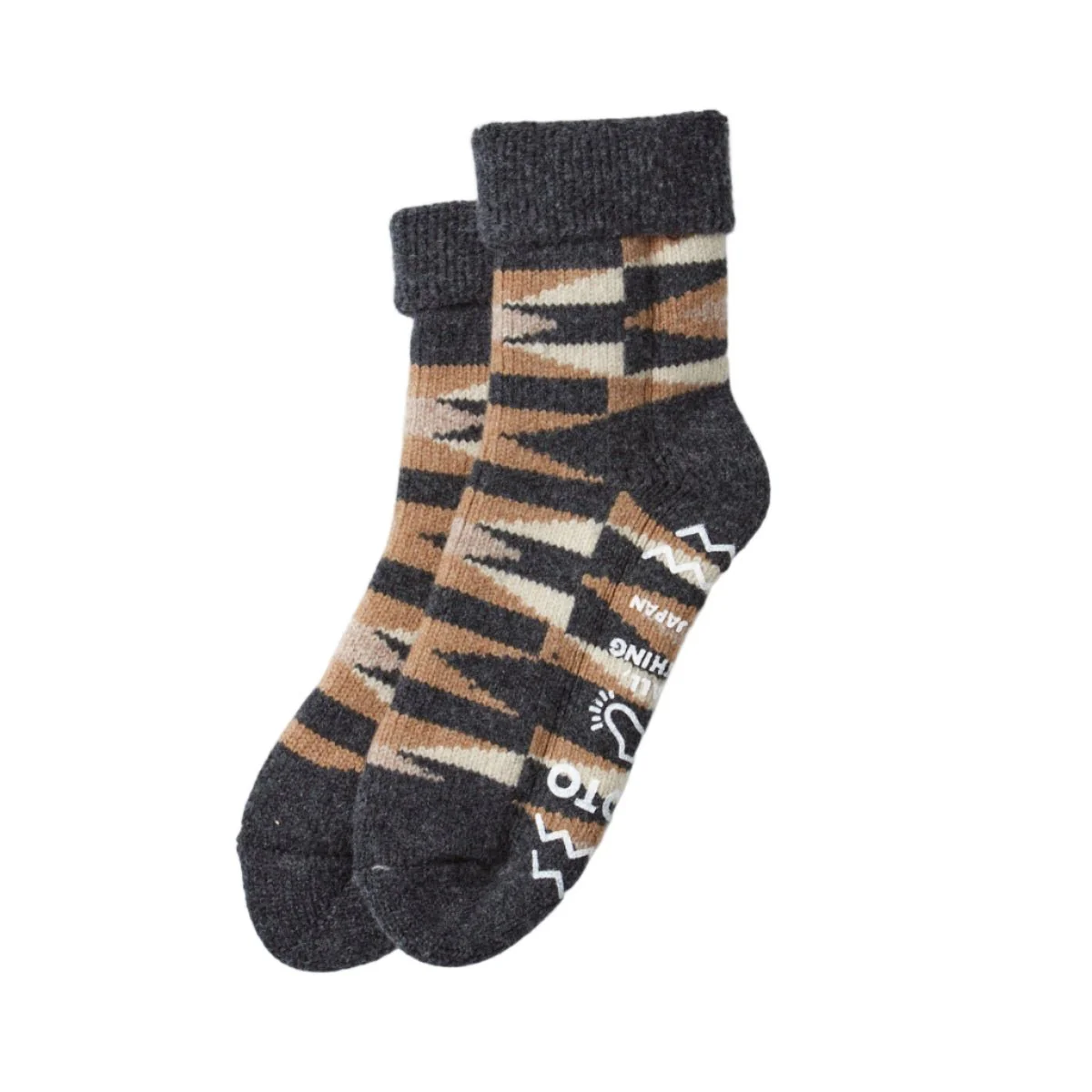 RoToTo Wool Native Room Socks Charcoal