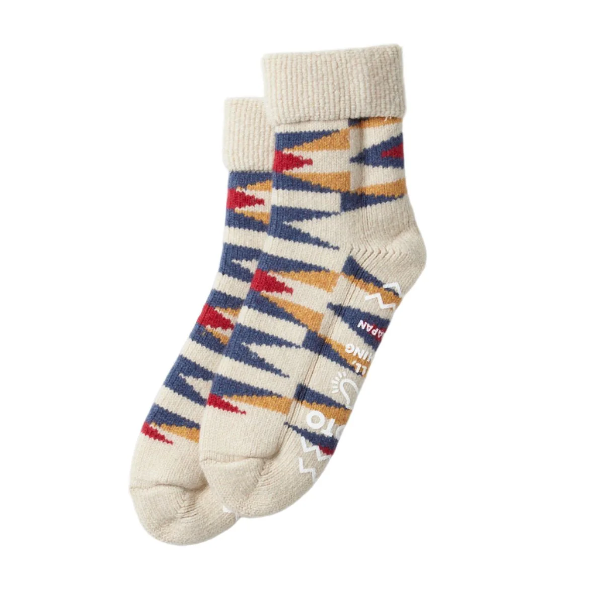 RoToTo Wool Native Room Socks Ivory