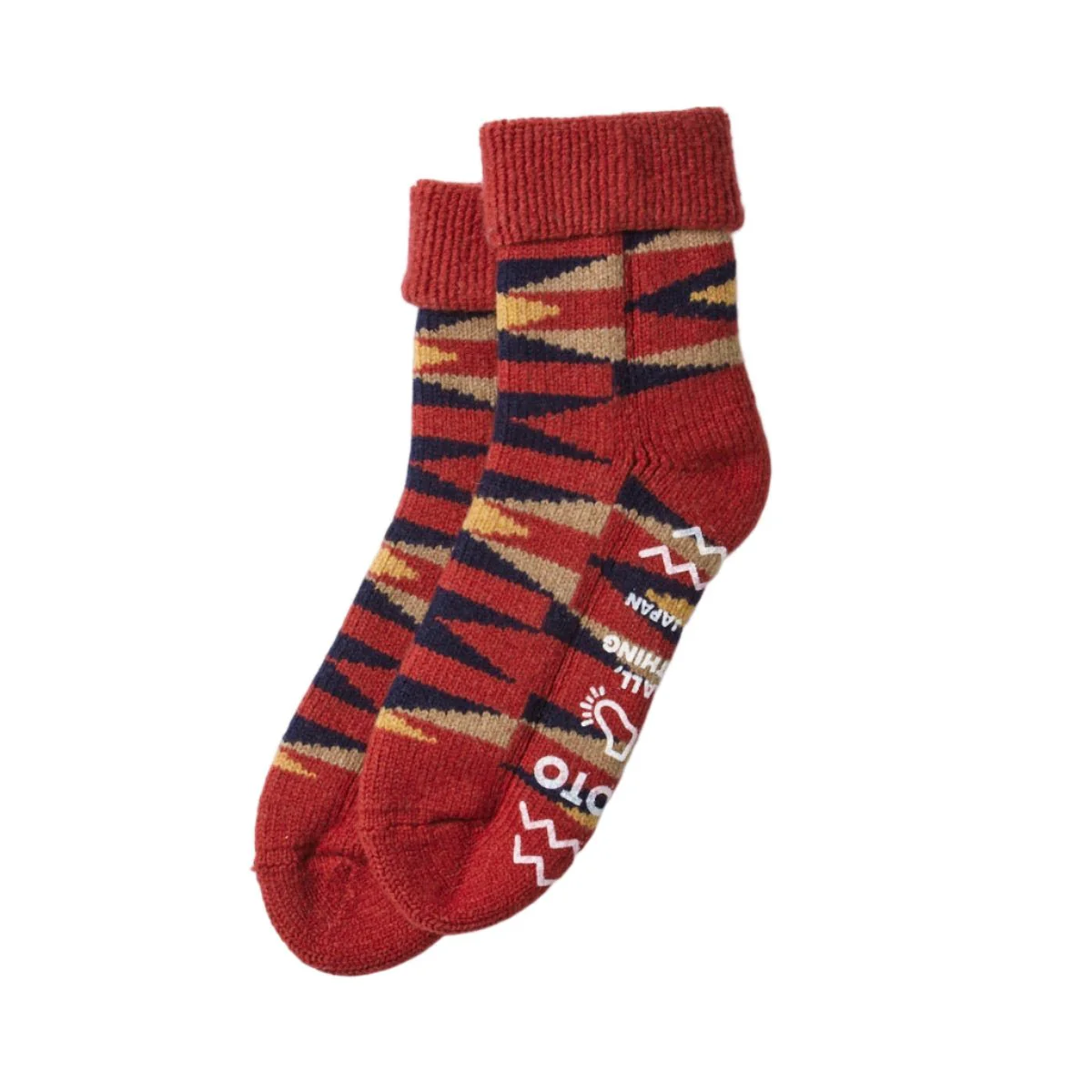 RoToTo Wool Native Room Socks Red