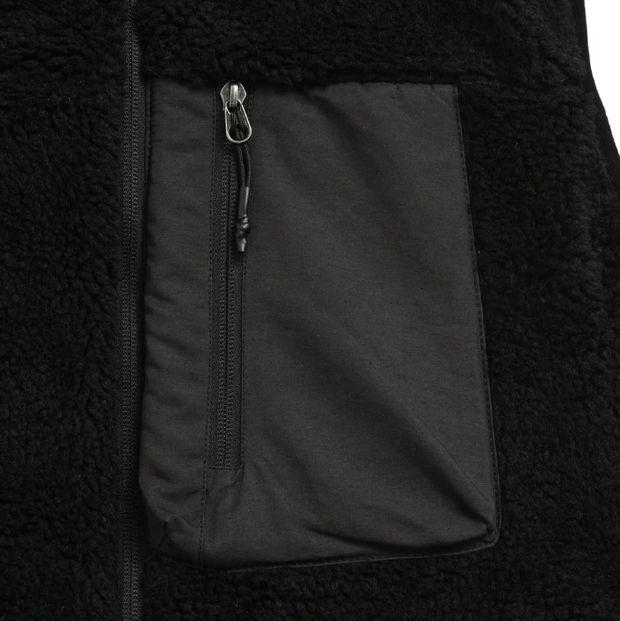 Taion Hi Neck Boa Fleece Mountain Jacket Black x Black - Image 3