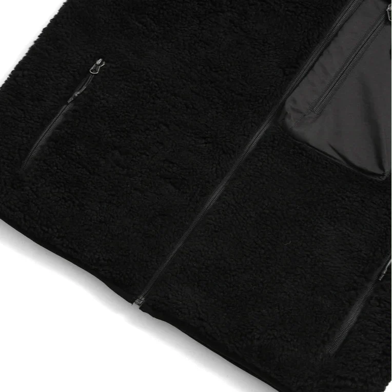 Taion Hi Neck Boa Fleece Mountain Jacket Black x Black - Image 5