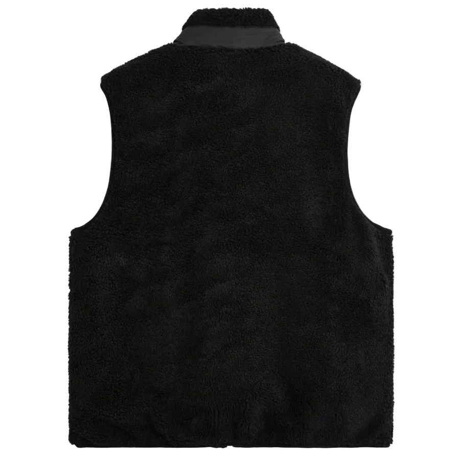 Taion Hi Neck Boa Fleece Vest Black x Black - Image 6