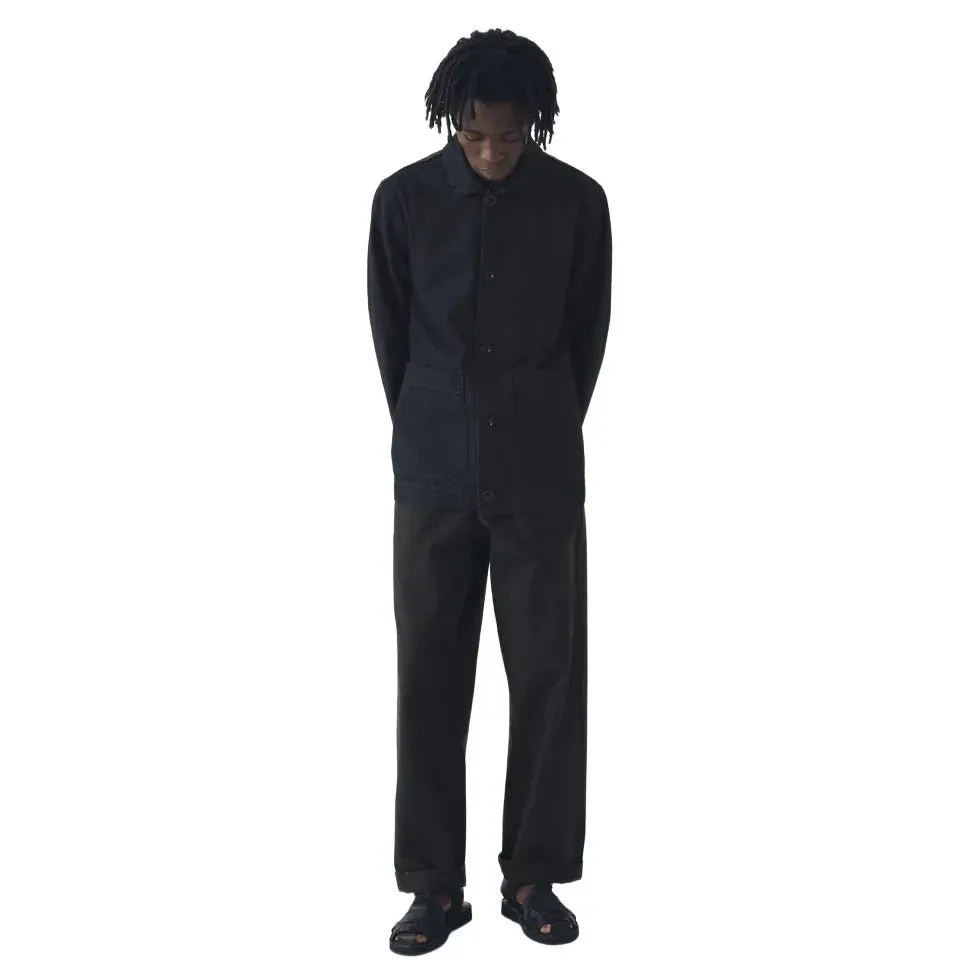 Toast Menswear Denim Chore Jacket Indigo Blue - Image 3