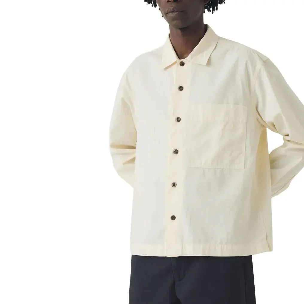 Toast Menswear Garment Dyed Oxford Shirt Ecru - Image 3