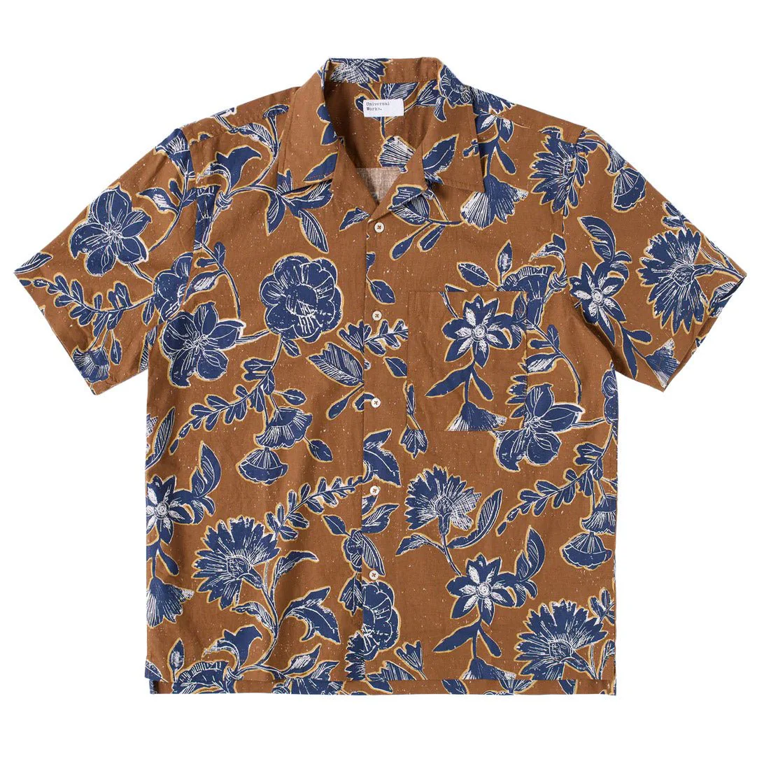 Universal Works Camp Shirt Nippon Flower Gold