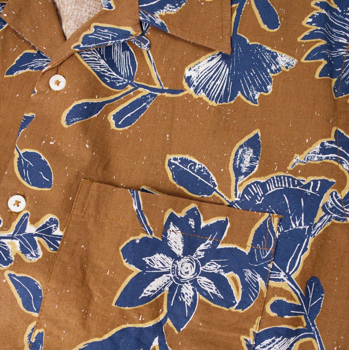 Universal Works Camp Shirt Nippon Flower Gold - Image 4