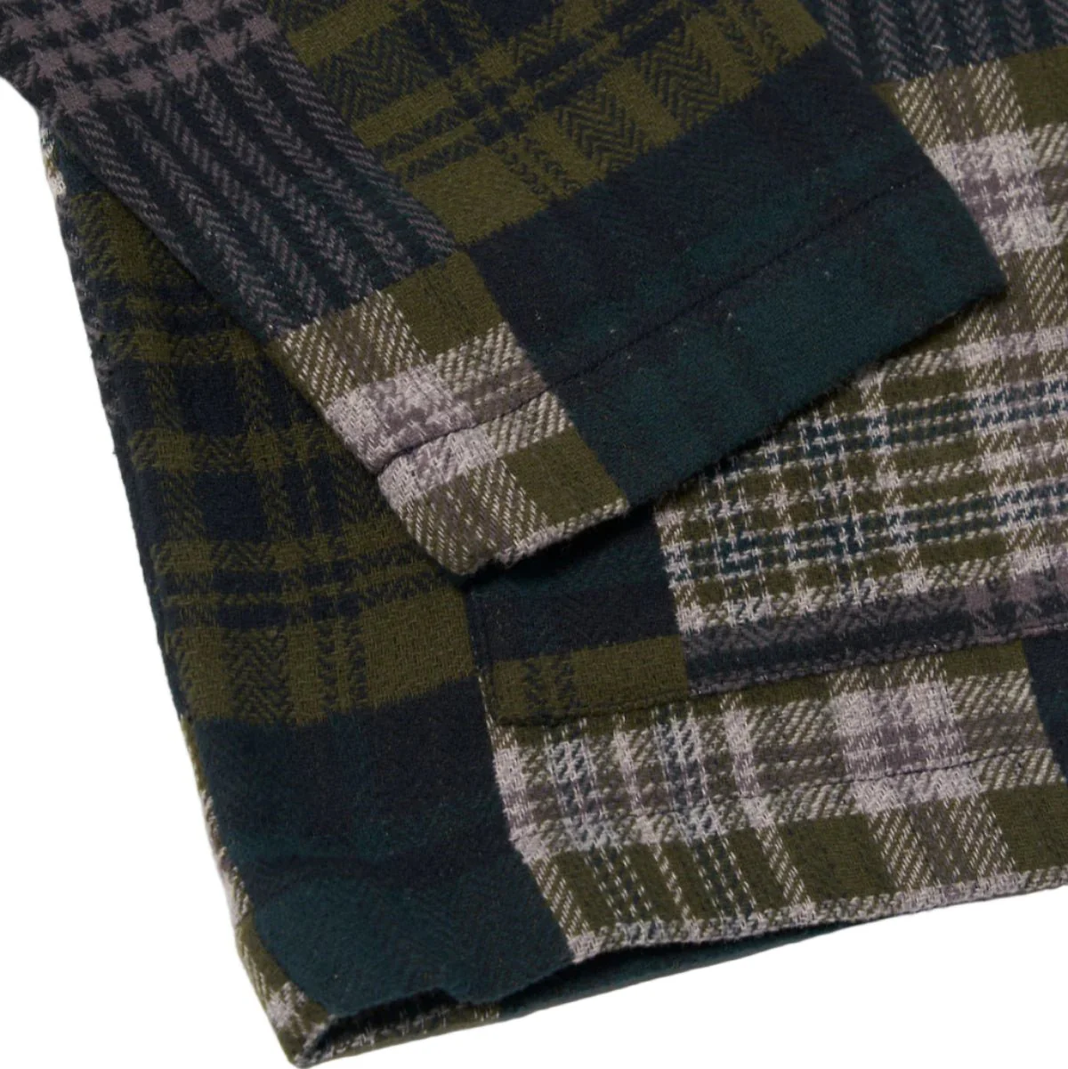 Universal Works Dockside Jacket Japanese Patchwork Green - Image 6