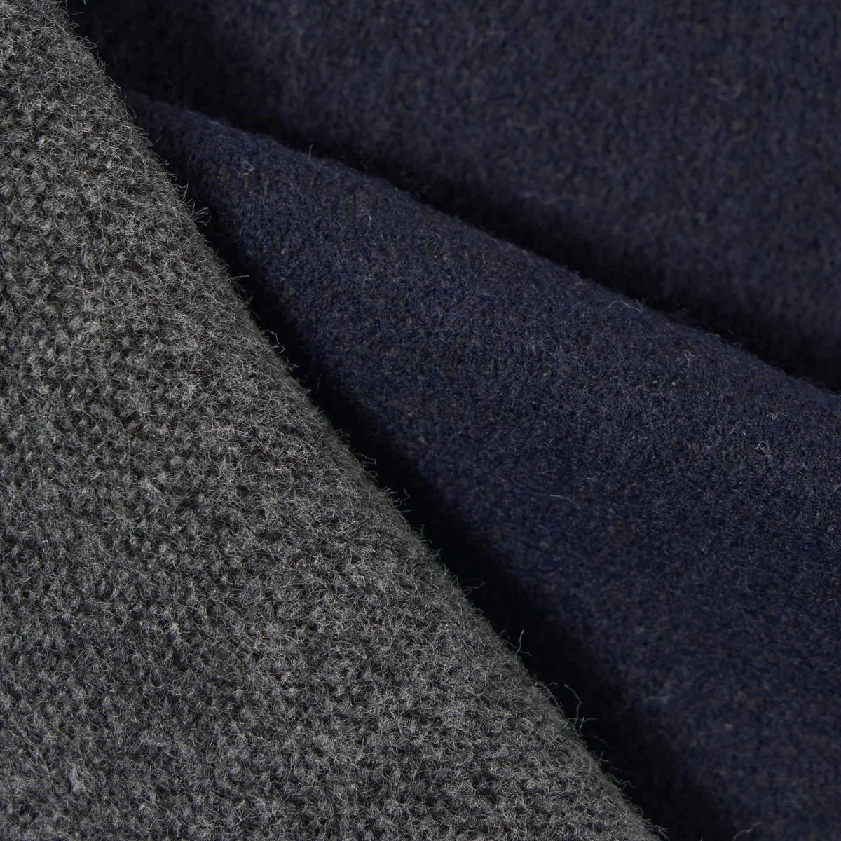 Universal Works Double Sided Scarf Navy / Mid Grey - Image 3