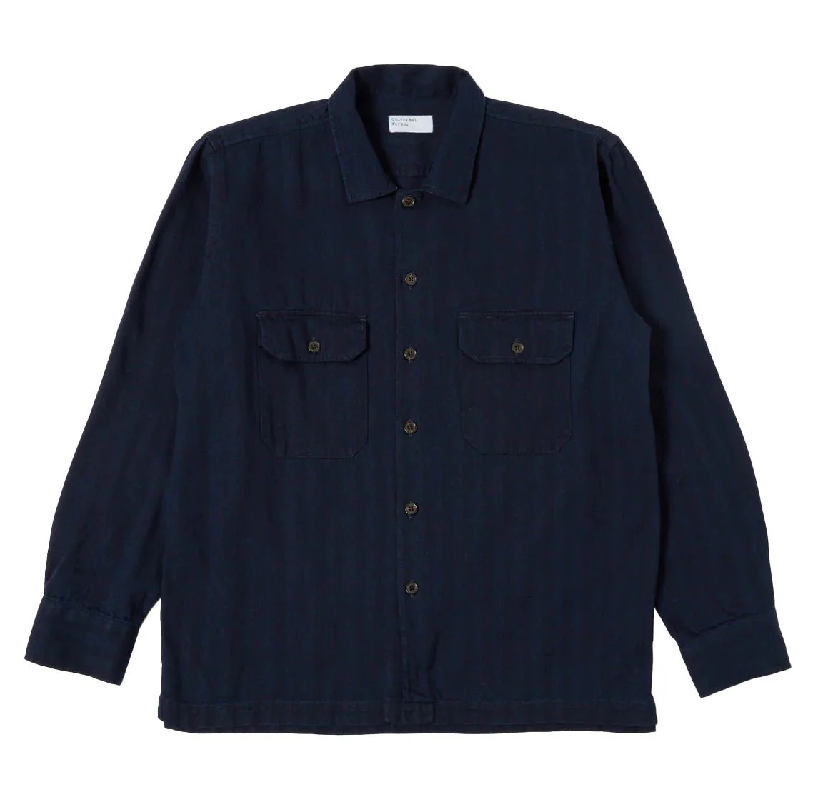 Universal Works Herringbone Utility Shirt Indigo