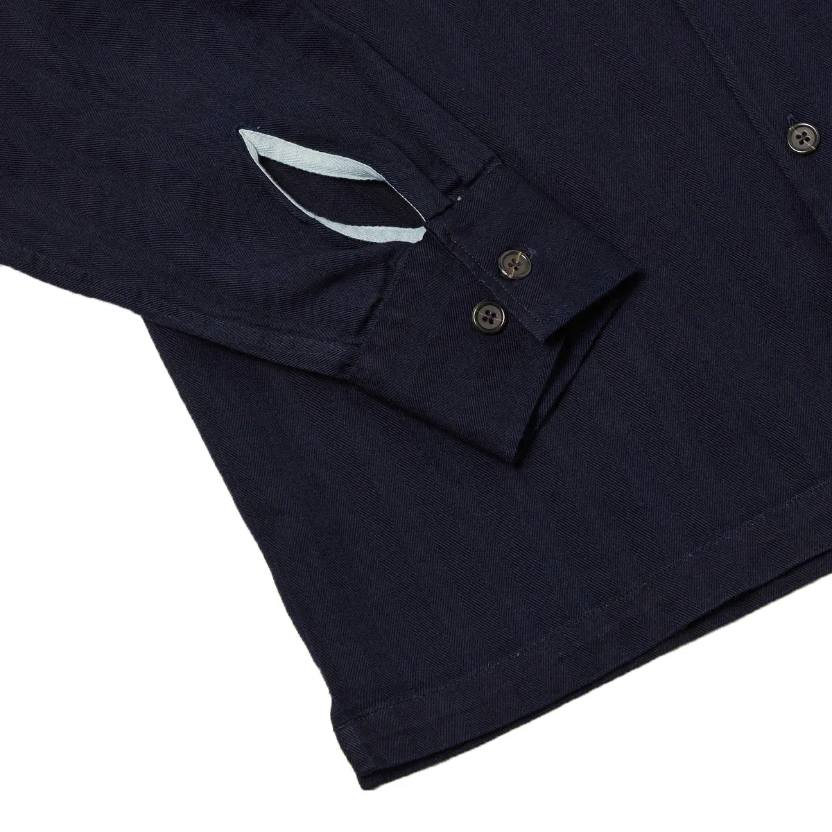 Universal Works Herringbone Utility Shirt Indigo - Image 4