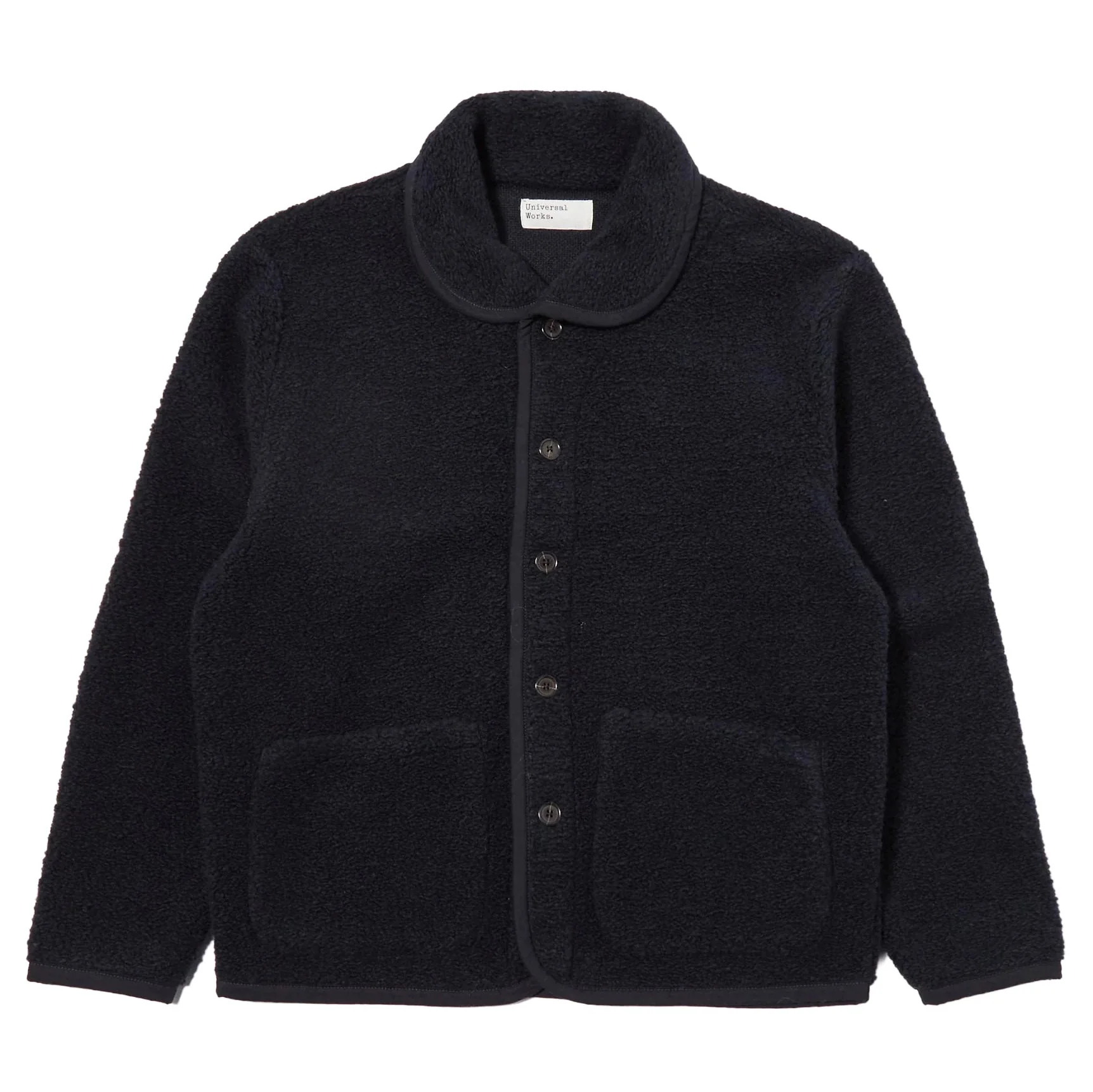 Universal Works Lancaster Jacket Wool Fleece Navy