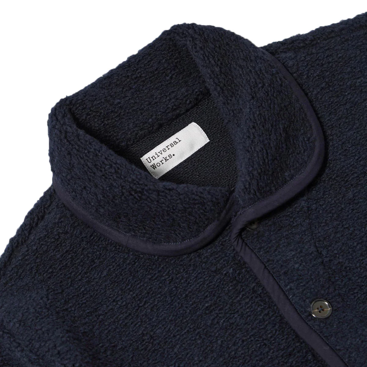 Universal Works Lancaster Jacket Wool Fleece Navy - Image 2