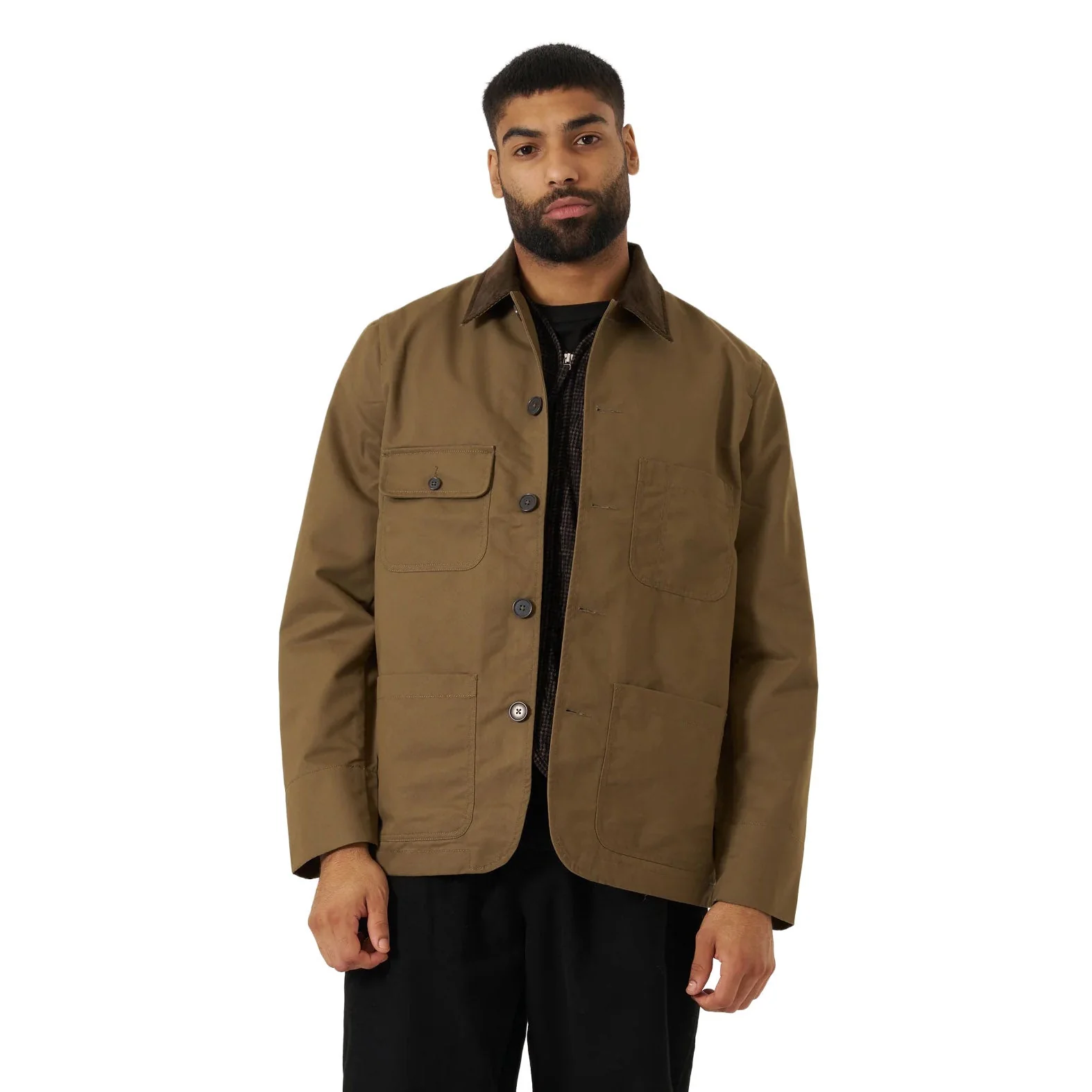 Universal Works Merchant Jacket Brushed Polytech Khaki - Image 2