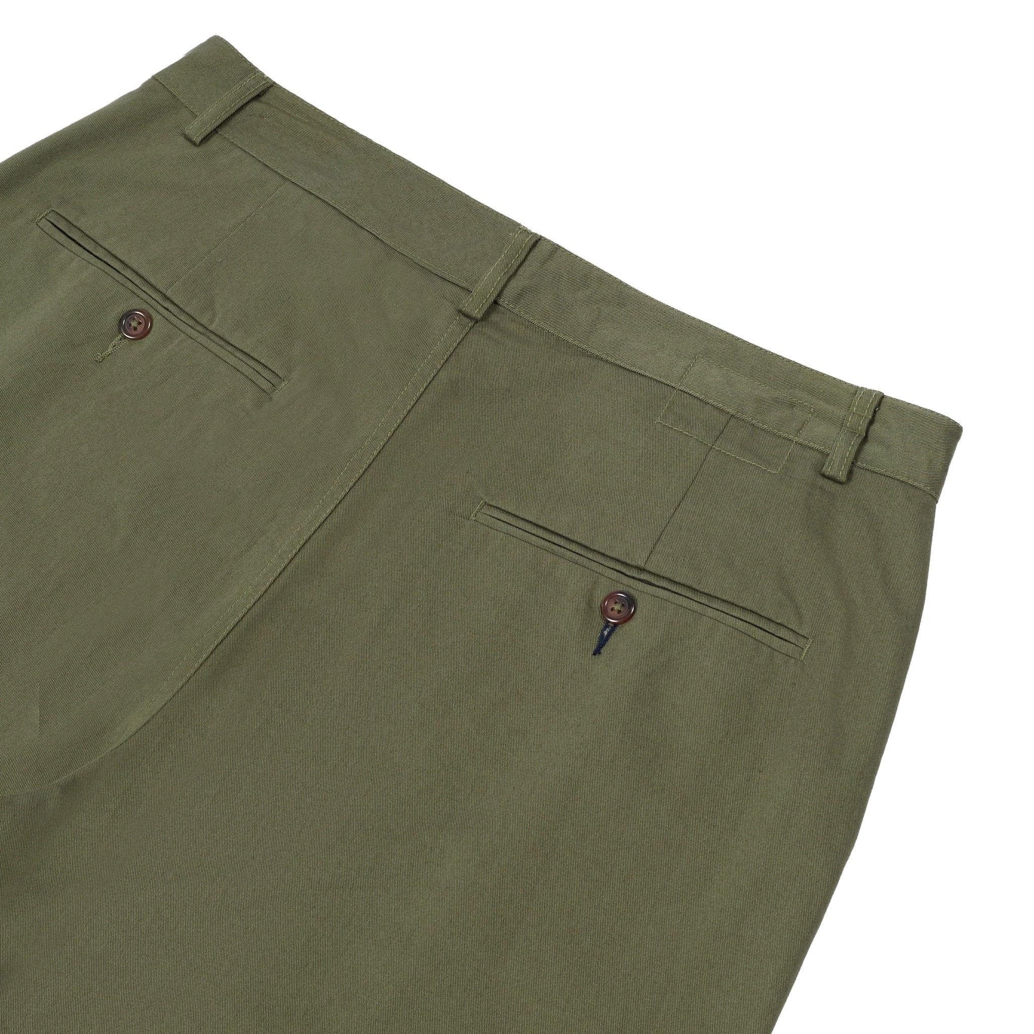 Universal Works Military Chino In Light Olive Twill - Image 4