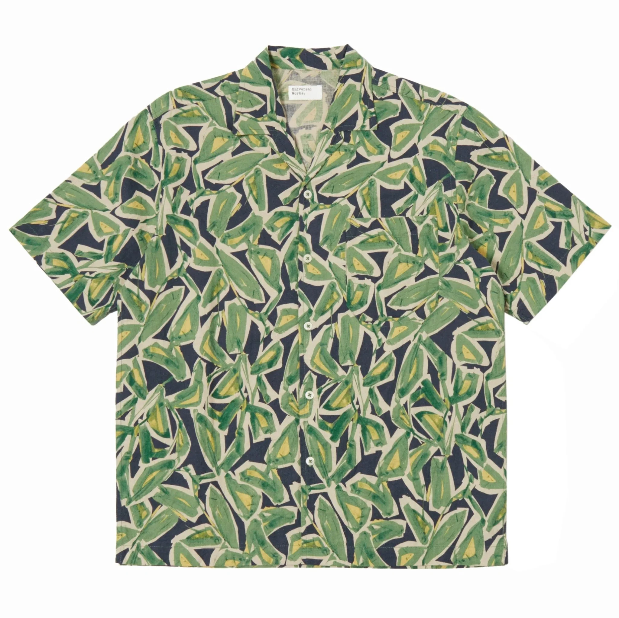 Universal Works Minari Artist Flower Shirt Navy