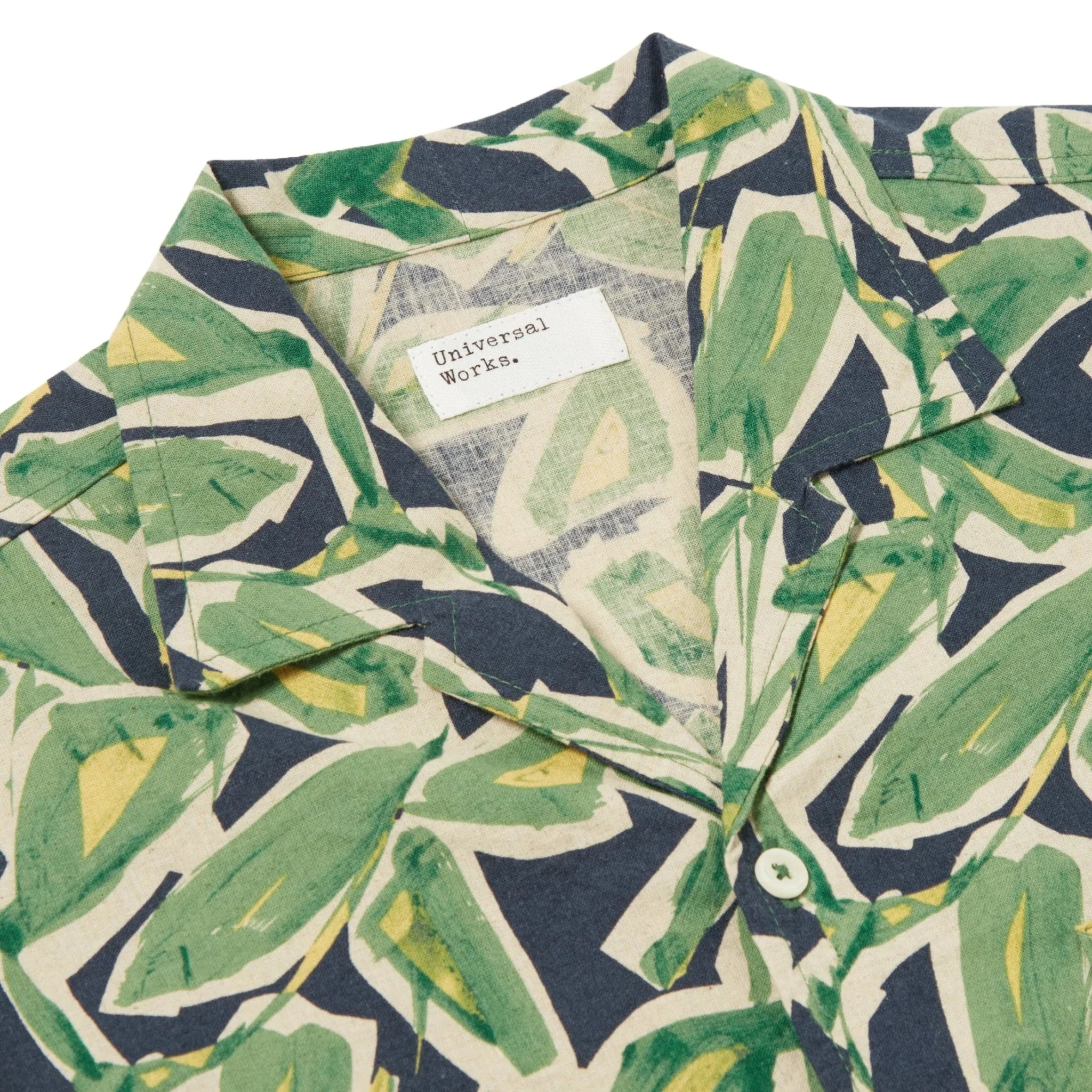 Universal Works Minari Artist Flower Shirt Navy - Image 2