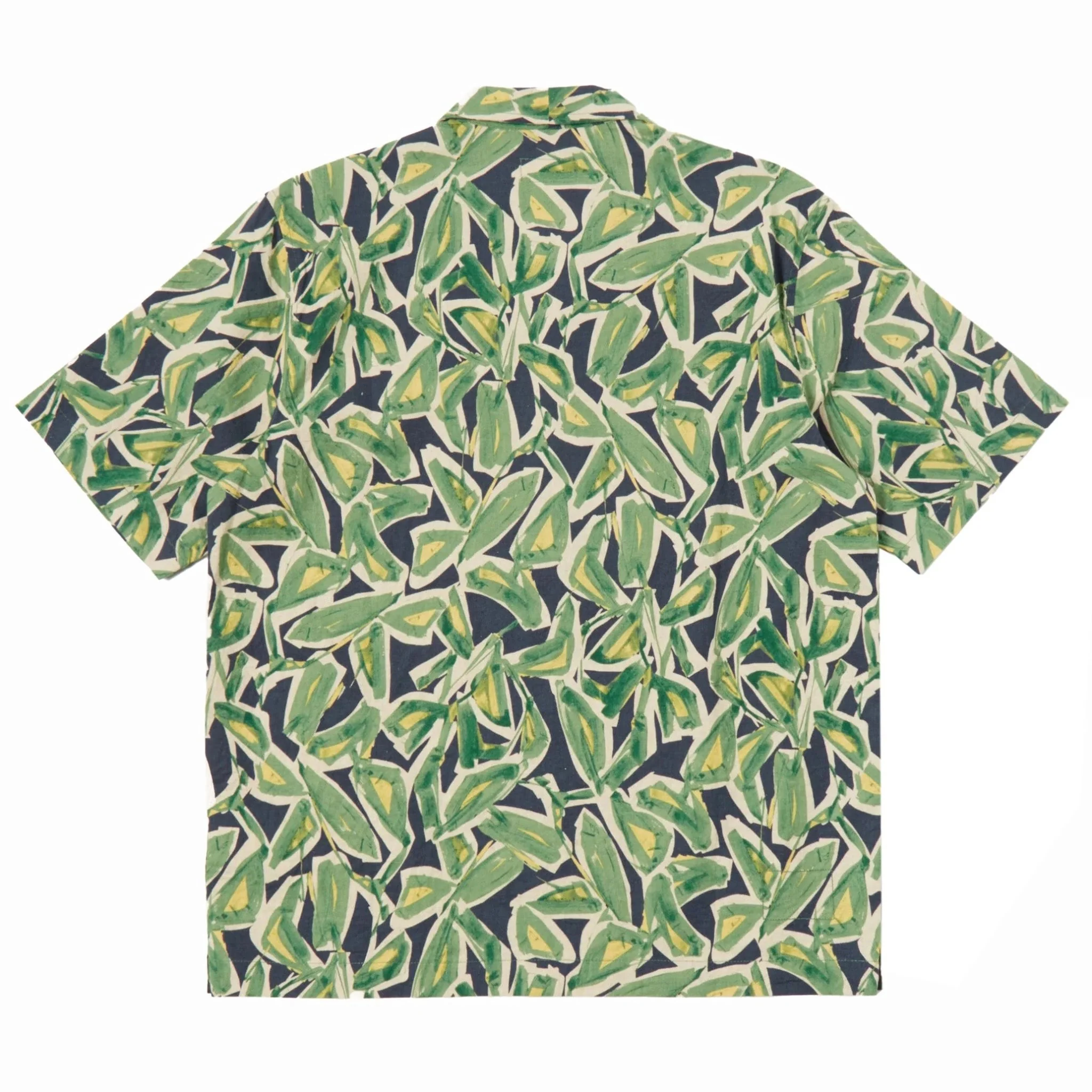 Universal Works Minari Artist Flower Shirt Navy - Image 4