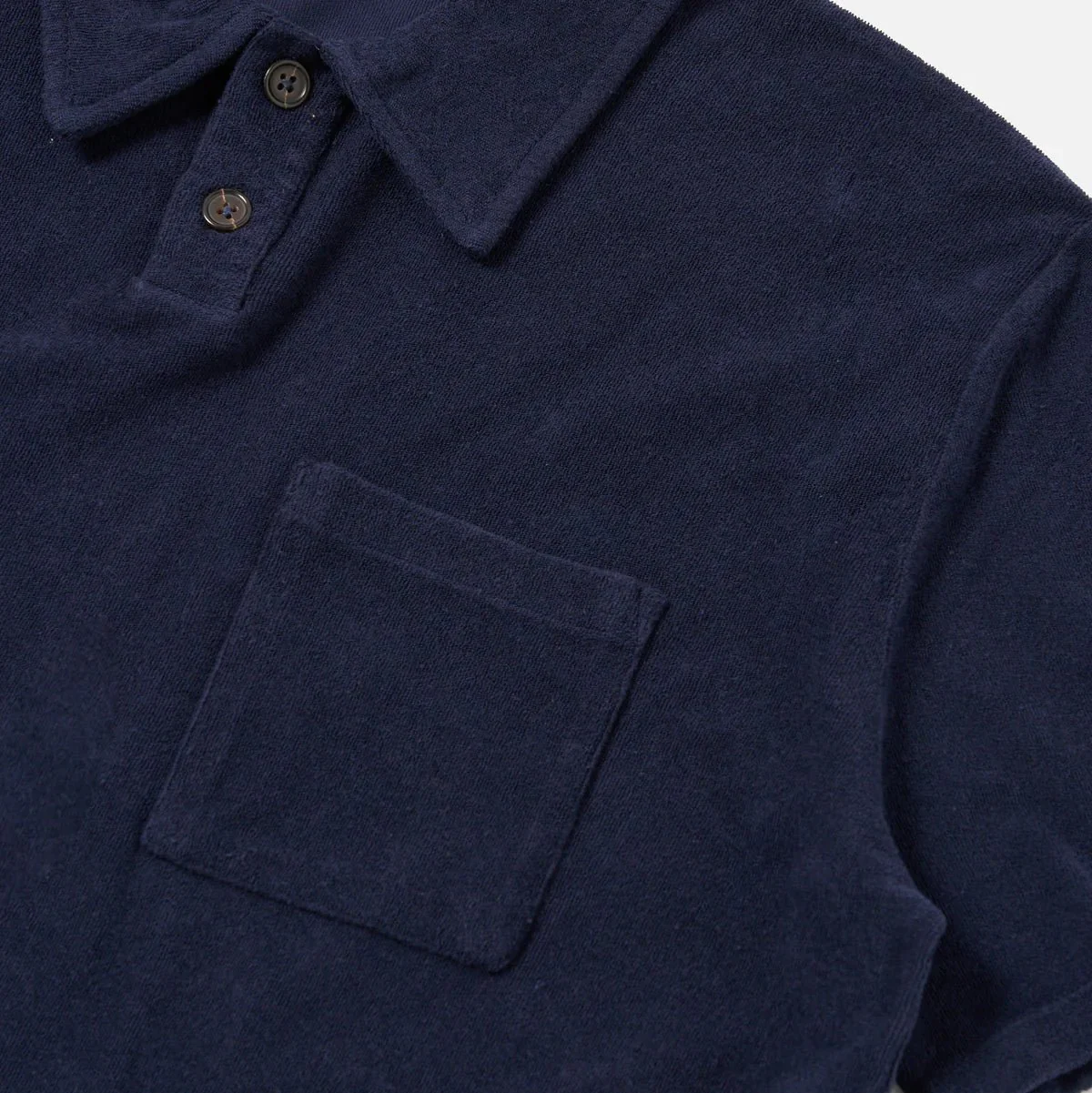 Universal Works Newlyn Polo Bright Navy - Image 2