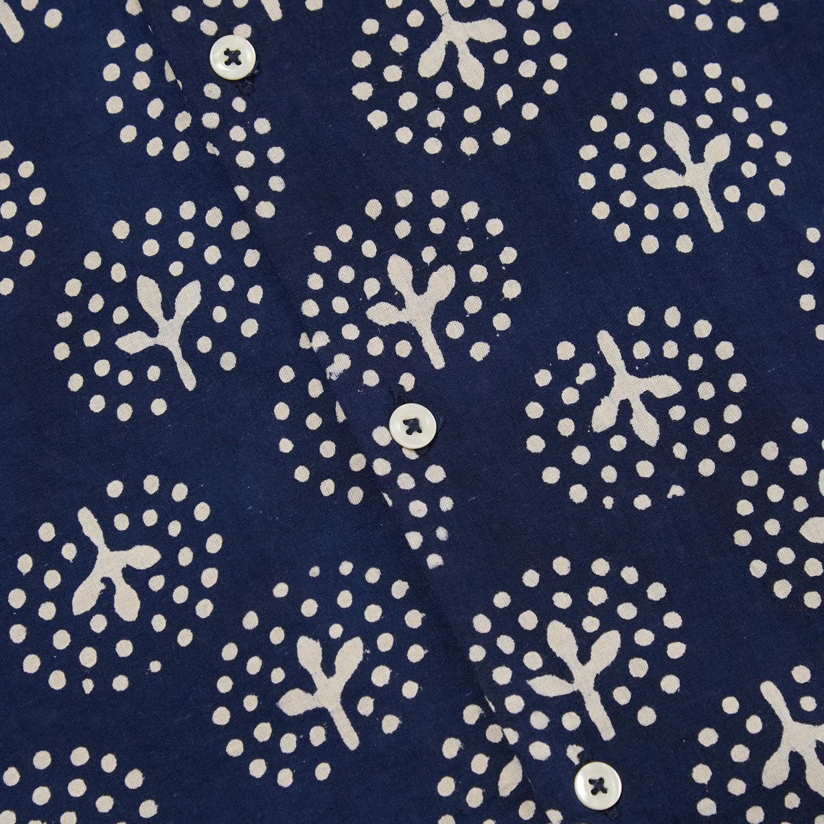 Universal Works Road Shirt Magic Circle Print Navy - Image 4