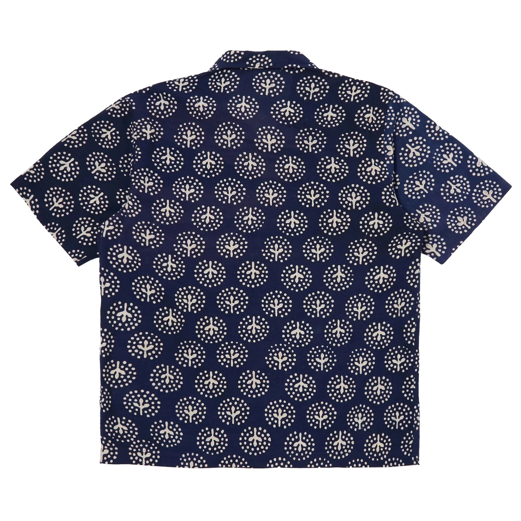 Universal Works Road Shirt Magic Circle Print Navy - Image 5