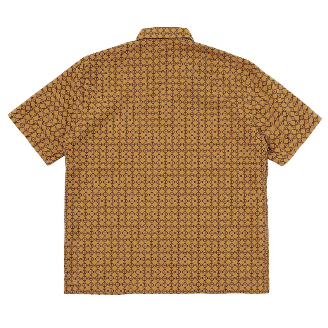 Universal Works Road Shirt Rhodes Cotton Gold / Navy - Image 4