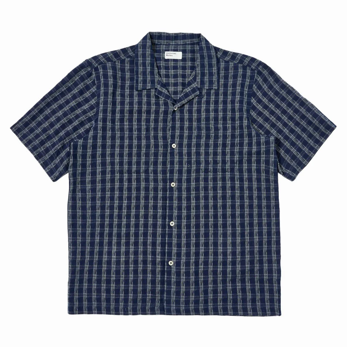 Universal Works Sal Road Shirt Indigo Check