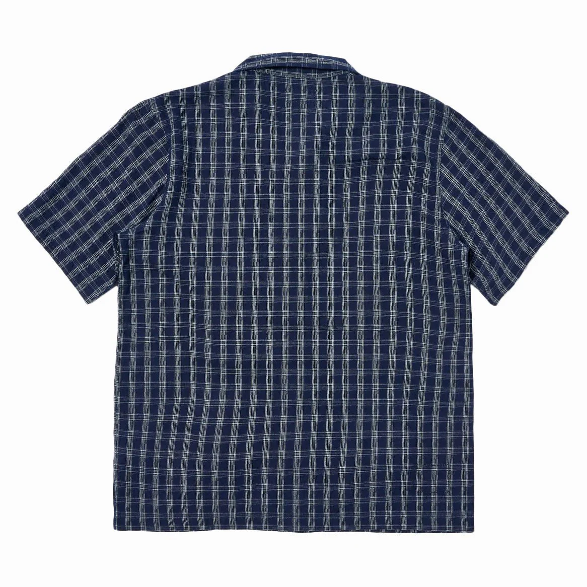 Universal Works Sal Road Shirt Indigo Check - Image 3