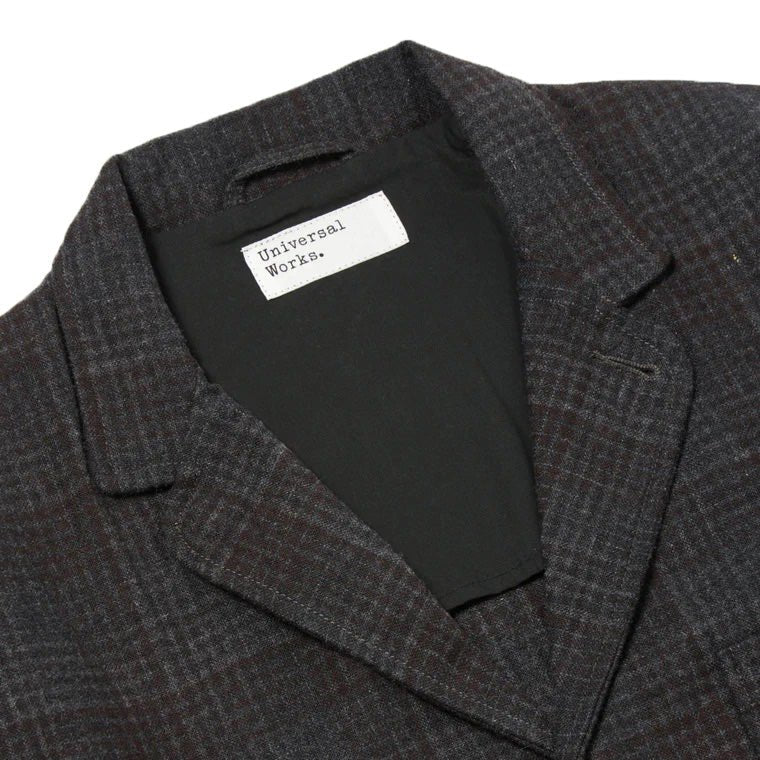 Universal Works Three Button Jacket Reuse Wool Blend Charcoal - Image 3
