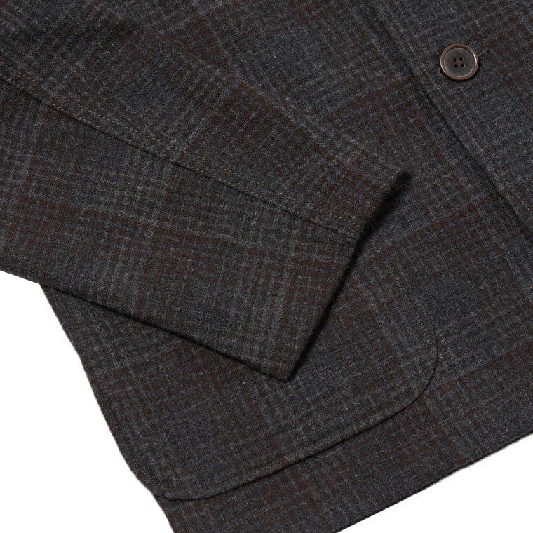 Universal Works Three Button Jacket Reuse Wool Blend Charcoal - Image 5